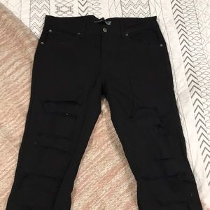 Buckle Rustic Dime Taper Fit Ripped Jeans